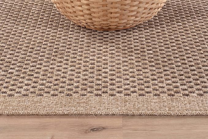 CAMILSON Easy Jute Rug 4x6, Indoor Outdoor Natural Color Fiber Area Rugs - Image 3