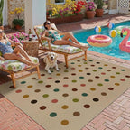 HUGEAR 5x8 Jute Outdoor Indoor Rug Washable Geometric Linen Textured Weave High - Image 2
