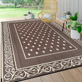 Pauwer Waterproof Outdoor Rug 8x10, Reversible Plastic Straw Patio Camping Rug by Pauwer