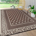 Pauwer Waterproof Outdoor Rug 10x14, Reversible Plastic Straw Patio Camping Rug by Pauwer