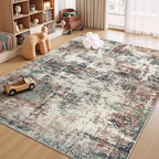 Rugflix 9x12 Area Rugs for Living Room, Washable Large Rug Stain-Resistant Low - Image 8
