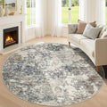 8ft Washable Round Rug by KiginaraArt