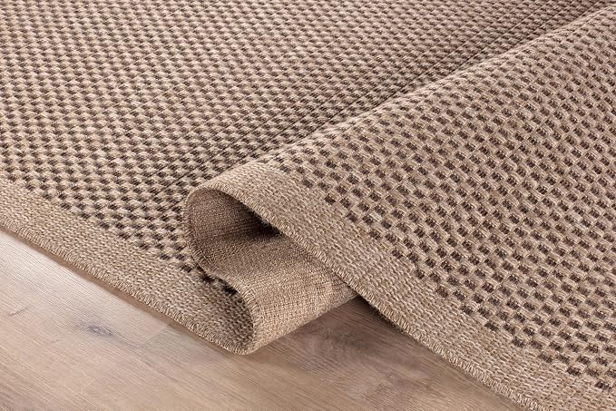 CAMILSON Easy Jute Round Rug 4ft Indoor Outdoor Natural Color Fiber Area Rugs - Image 6