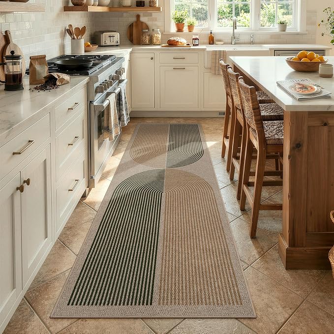 Lahome Enfys Modern Rainbow Easy Jute Rug, 2x8 Hallway Runner Washable Rugs - Image 5