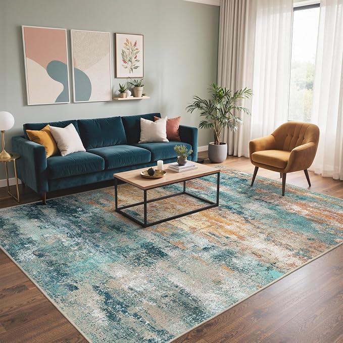 BEIMO Area Rugs 8x10 for Living Room Bedroom, Modern Abstract Machine Washable - Image 2