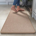 YDKGL Kitchen Rugs Mat Non Slip Washable, Linen-Look 0.3" Thick Soft Cushioned by YDKGL