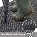 BEQHAUSE Dirt Trapper Door Mat 36" x 60", Non-Slip Washable Doormats Entrance - Image 3