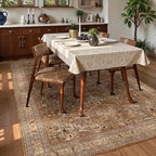 Washable Area Rug 3' x 5 ' Vintage Traditional Persian Mat - Image 3