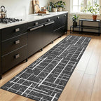 Non Slip Hallway Runner Rug 2x10, Washable Long Rug, Woven Thin Low Pile Carpet - Image 3