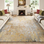 Beige Gold Washable Rug 6x9 Area Rugs by Acapet