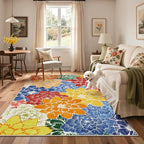 GENIMO Indoor Outdoor Area Rug 9'x12', Machine Washable Rugs - Image 6