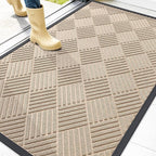 OLANLY Front Door Mat Outside Entrance 47x32, Heavy Duty Sturdy Natural Rubber by OLANLY