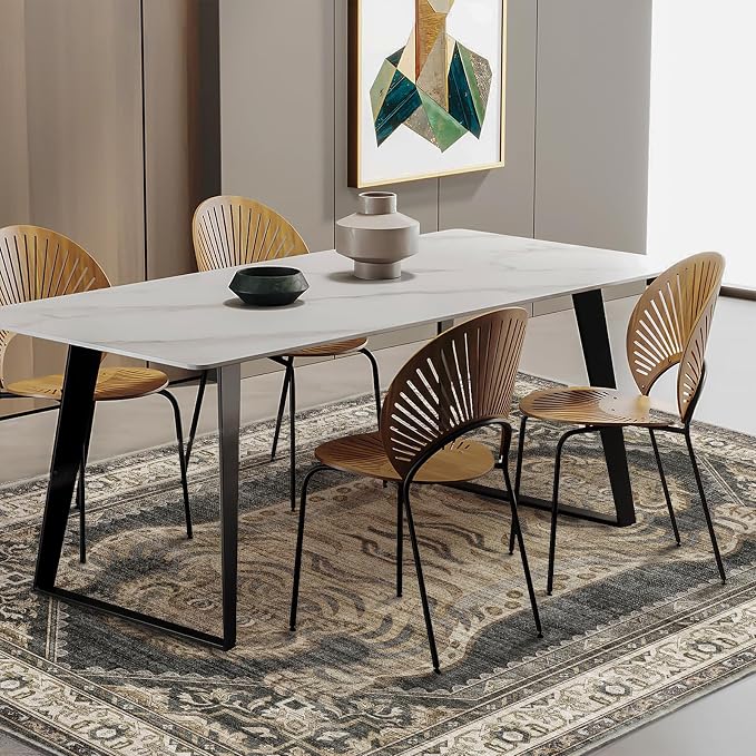 CHAMPLANT Area Rug 5'x7' Washable Rug Vintage Traditional Floor Cover Thin - Image 2