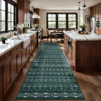 SERISSA Hallway Runner Rug, Soft Low-Pile Geometric Indoor Long Carpet - Image 2