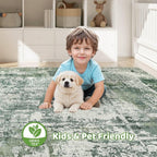 9x12 Area Rug Living Room: Washable Large Abstract Soft Stain Resistant Indoor - Image 7