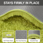 Soft Grass Green Fluffy Rug for Bedroom Living Room, 3x10 ft Fuzzy Green Shag - Image 6