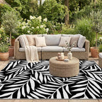 Smiry Outdoor Rug 5x8 ft, Waterproof Reversible Plastic Straw Rugs, Outdoor - Image 5