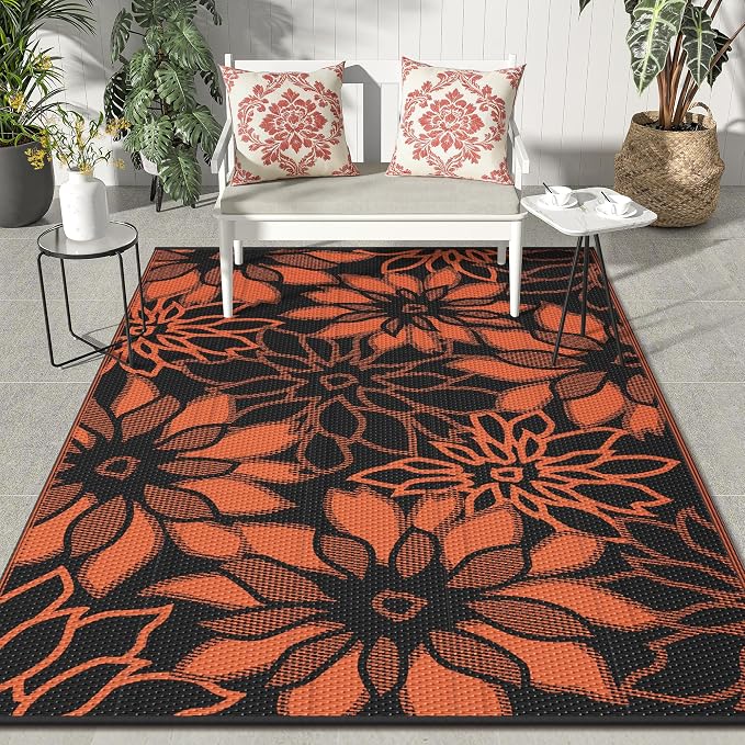 GENIMO Outdoor Rug Waterproof for Patio Decor, Large Area Rugs Mats for RV by GENIMO