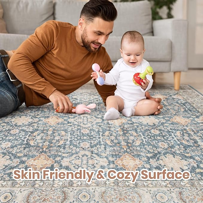 Vintage Living Room Area Rug 10x12 - Image 3