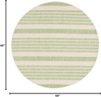 SAFAVIEH Courtyard Collection 4' Round Beige/Sweet Pea CY6062 Stripe Indoor/ - Image 2