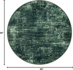 IOHOUZE Abstract Round Area Rug 8 Ft Washable Circle Rugs Large Round Rug Non - Image 2