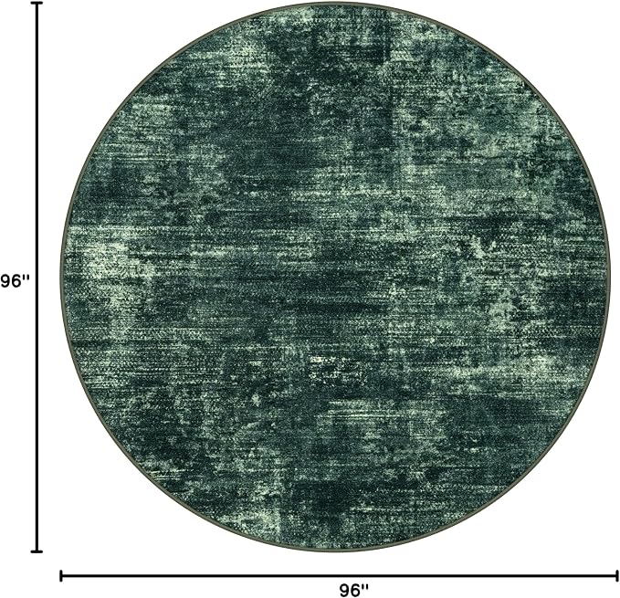 IOHOUZE Abstract Round Area Rug 8 Ft Washable Circle Rugs Large Round Rug Non - Image 2