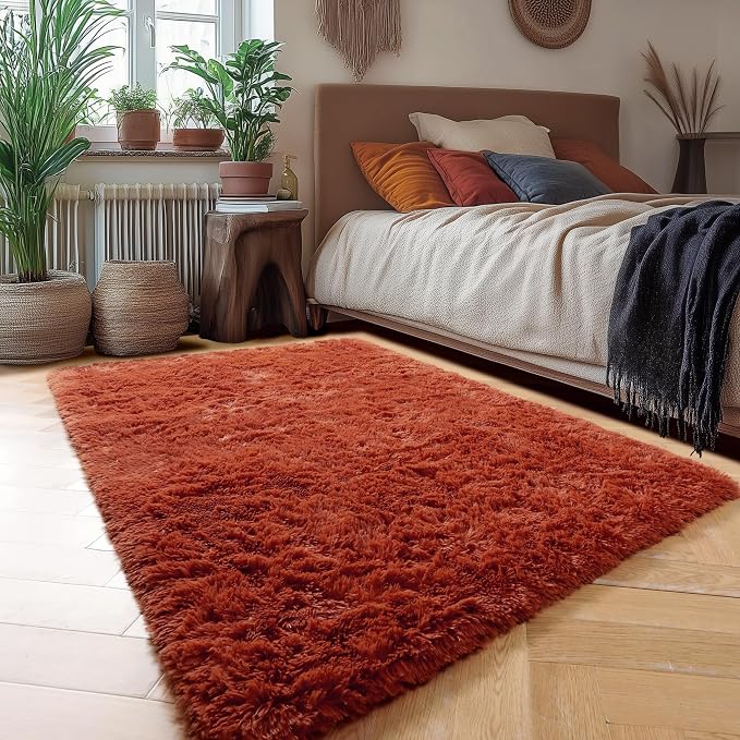 Amdrebio Terracotta Rust Area Rugs - Image 5
