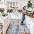 Kitchen Mats for Floor 3 Piece Set, Washable Non-Slip Farmhouse Kitchen Rugs - Image 3