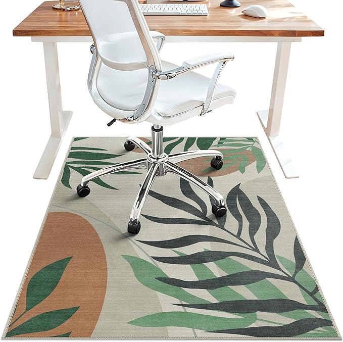 48"x60" Office Chair Mat for Hardwood Tile Floor, Under Desk Carpet Protector by BESBLEE