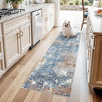 2x6 Non-Slip Washable Kitchen Runner Rug – Modern Abstract Carpet Runner by BYYVOORugsforYourHome