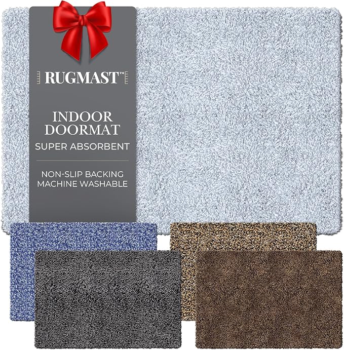 Premium Microfiber Indoor Door Mat – 32"x48" Washable Entry Mat, Waterproof by RugMast