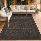 6x9 Dining Room Rugs for Under Table, Washable Carpet Living Room, Dark Brown - Image 3