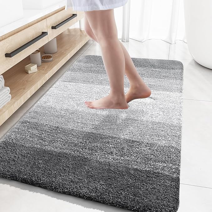 OLANLY Large Bathroom Rugs Mat 59x35, Extra Soft Absorbent Microfiber Bath Rugs by OLANLY