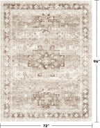 Washable Boho 6x8 Area Rug for Living Room - Image 2