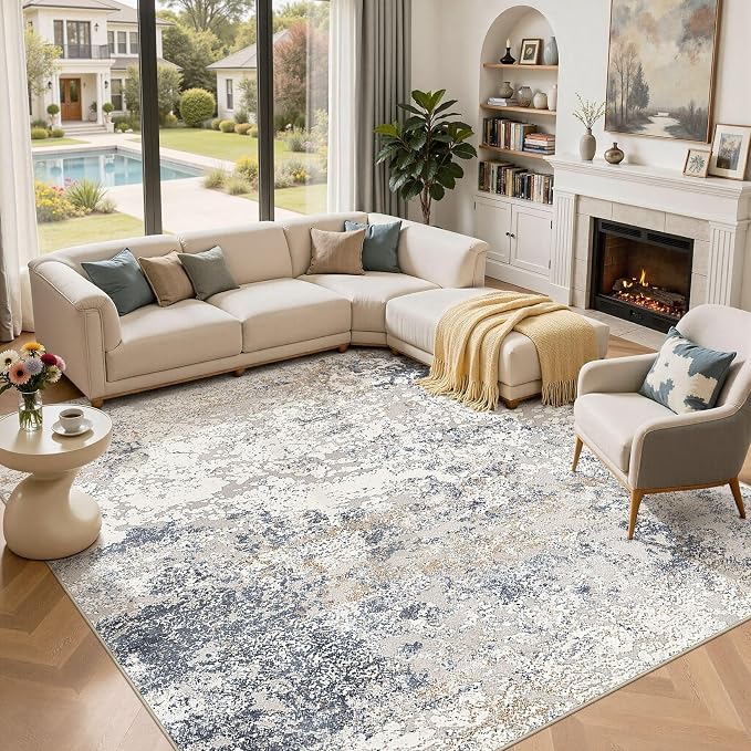 DMOYEST Square Area Rug Living Room Rugs by DMOYEST