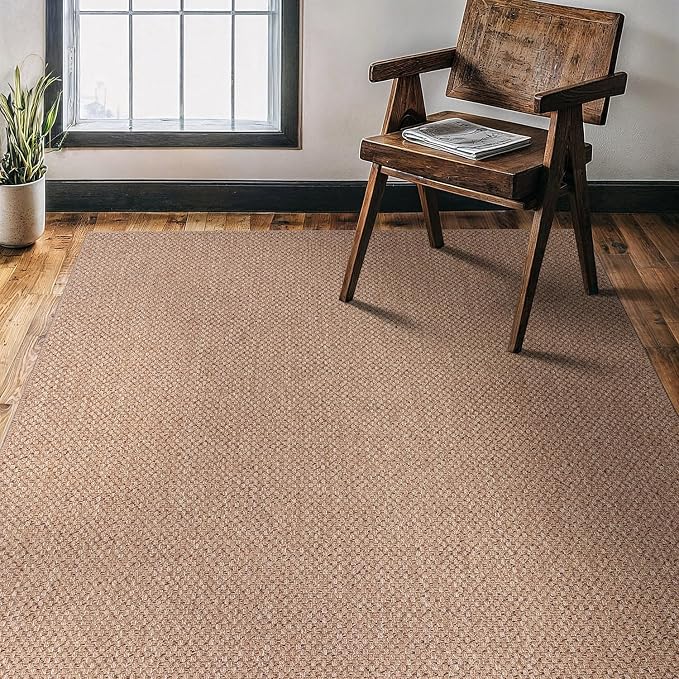 CAMILSON Easy Jute Rug 4x6, Indoor Outdoor Natural Color Farmhouse Area Rugs - Image 5