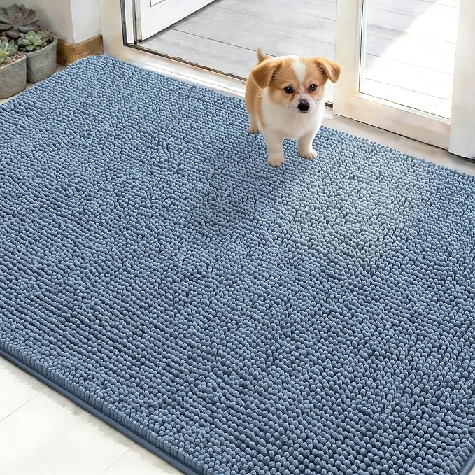 OLANLY Dog Door Mat for Muddy Paws 50x30, Absorbs Moisture and Dirt, Absorbent by OLANLY