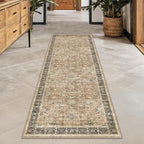 Natural Taupe 2x8 Runner Rug for Hallway, Long Runner Rug for Kitchen, Entryway by HazoHaus