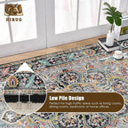 Washable Area Rug 8' x 10' Vintage Traditional Persian Mat - Image 5