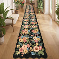 DUKINO 2x14 Hallway Runner Rug, Non Slip Floral Washable Runner Rug by DUKINO