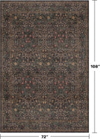Dark Brown Washable Area Rug for Living Room - Image 2
