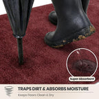 PURRUGS Dirt Trapping Door Mat 24" x 35.5", Non-Slip Machine Washable Entryway - Image 2
