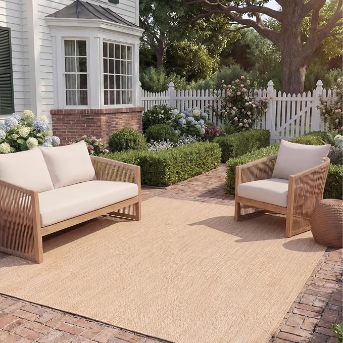SAFAVIEH Outdoor Square Rug 10' - Image 5