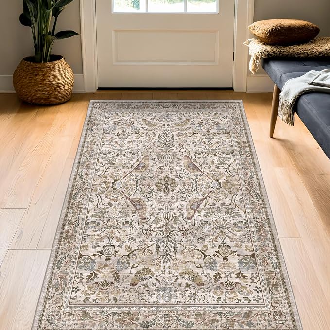 Washable 3x5 Moss Large Entryway Rugs - Image 6