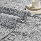 Latte&Fog 6x9 Area Rugs for Living Room Washable Vintage Soft Grey Rugs | for - Image 8