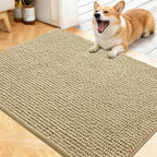 OLANLY Dog Door Mat for Muddy Paws 40x32, Ultra Absorbent Chenille Mud Doormat by OLANLY