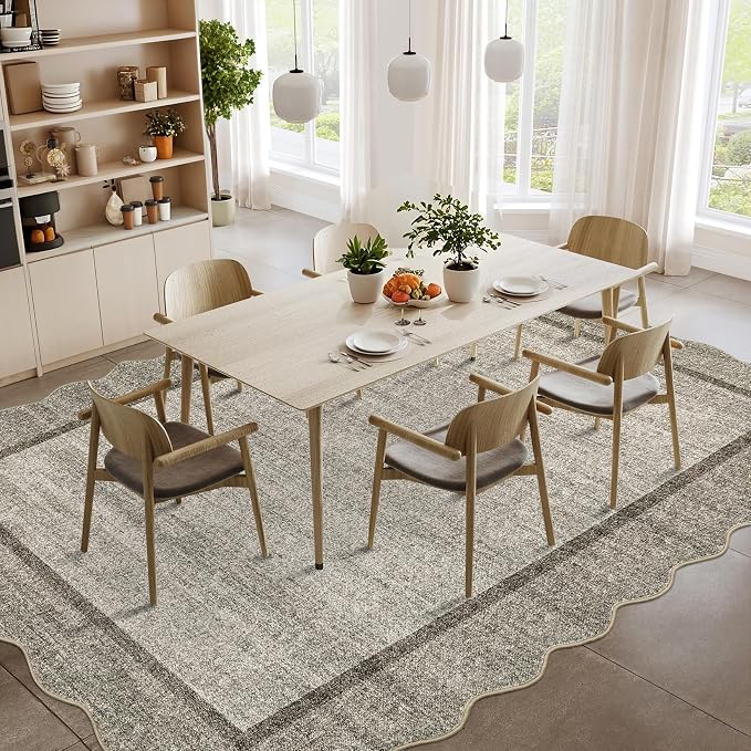 GarveeHome Scalloped Washable Rug 8x10 Rugs - Image 9