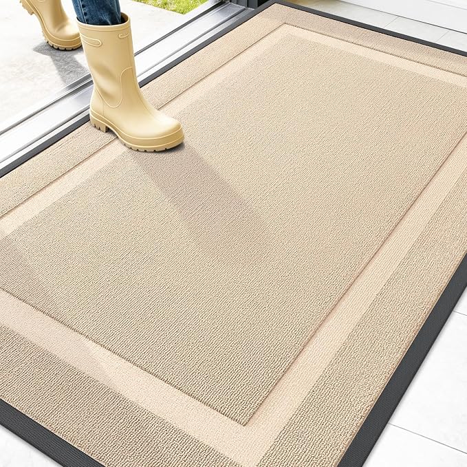OLANLY Front Door Mat Indoor Outdoor Entrance, Waterproof All-Season, by OLANLY