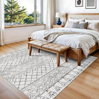 Square 6x6 Area Rug Moroccan: Machine Washable Non Slip Large Carpet - Image 3
