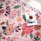 Rugcomf Area Rug 4x6 Rug Washable Boho Rugs Non Slip Low Pile Floral Small - Image 9